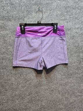 Purple under armour women's small Heat armour Legging shorts